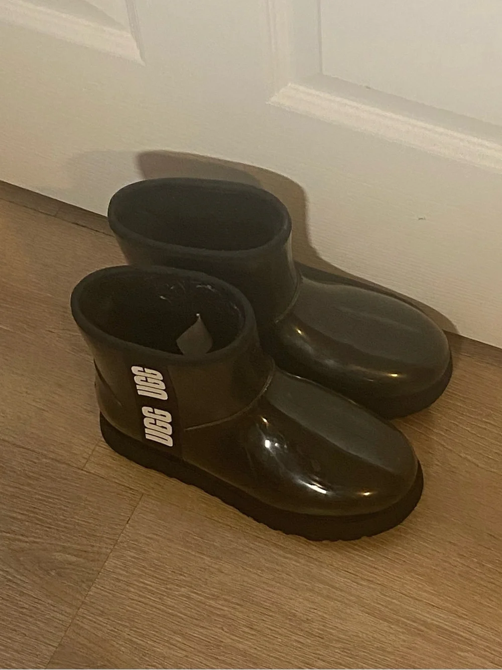 UGG Black Short Logo Ankle Boots for Women